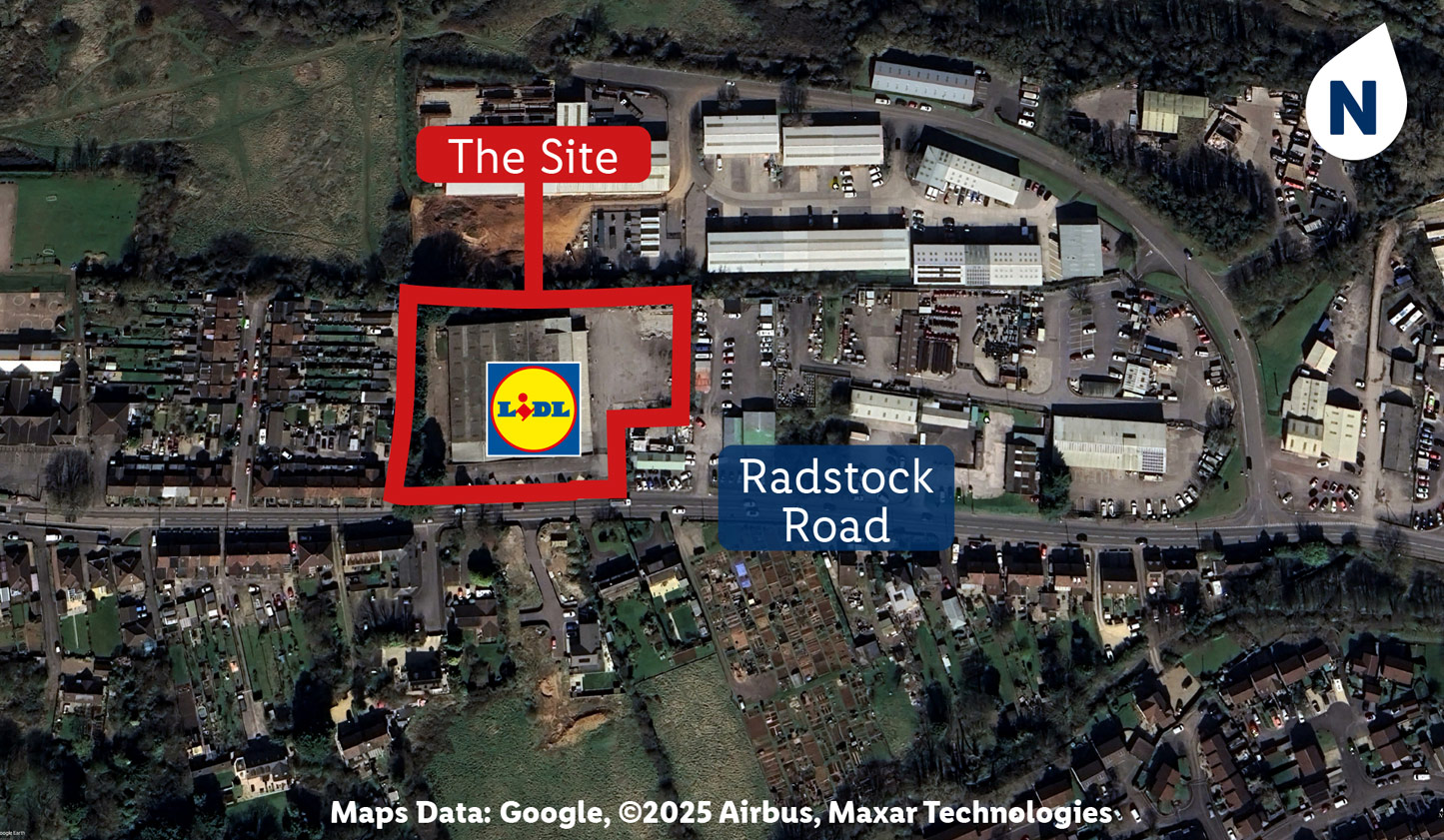 aerial view of the site