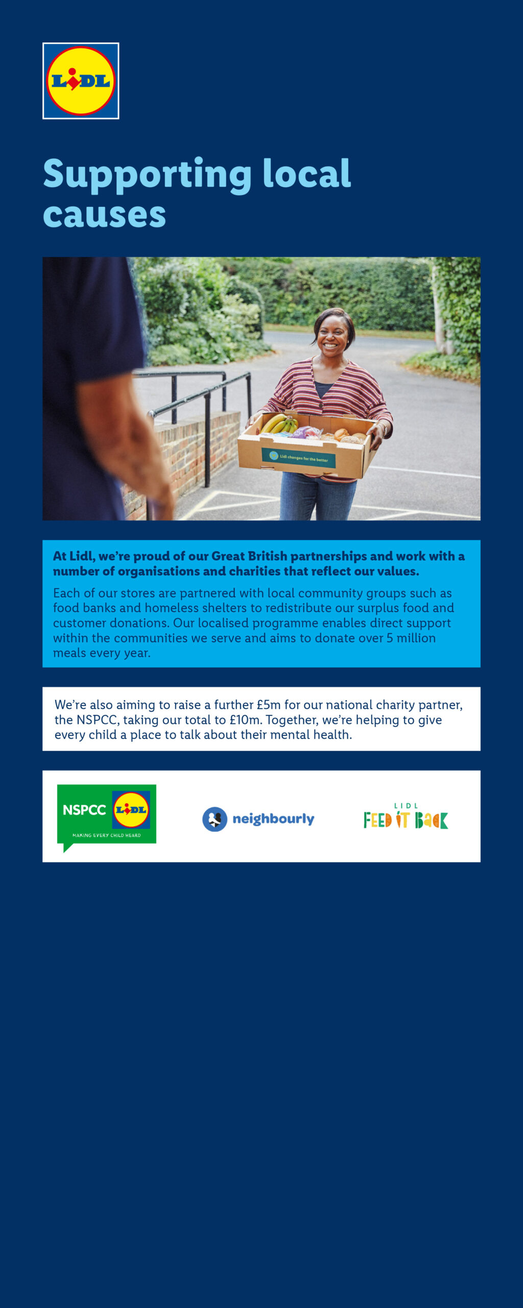 suppoting local causes banner